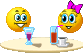 animated smileys drinking
